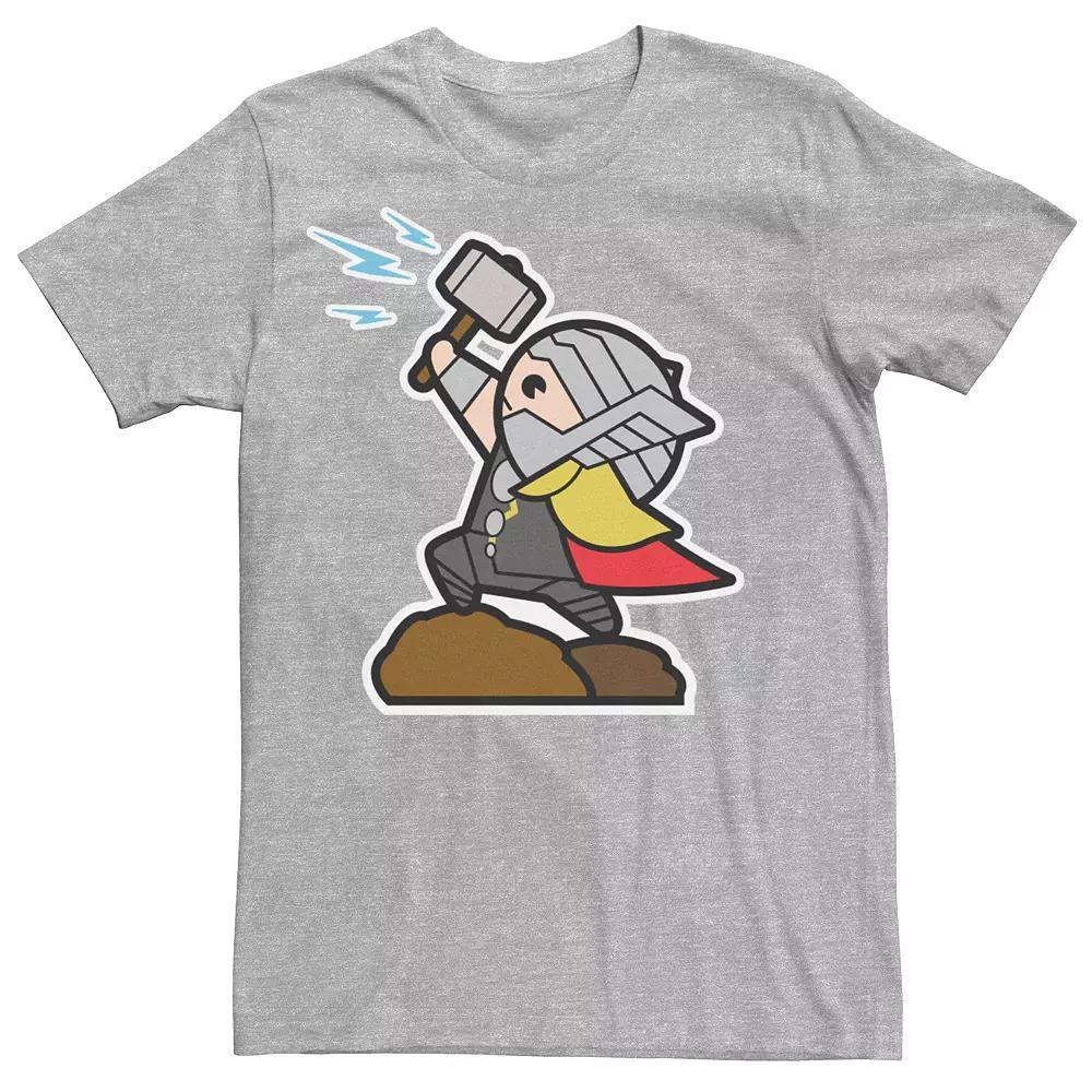 Men's Marvel Thor Kawaii Tee, Size: Small, Athletic Grey Product Image