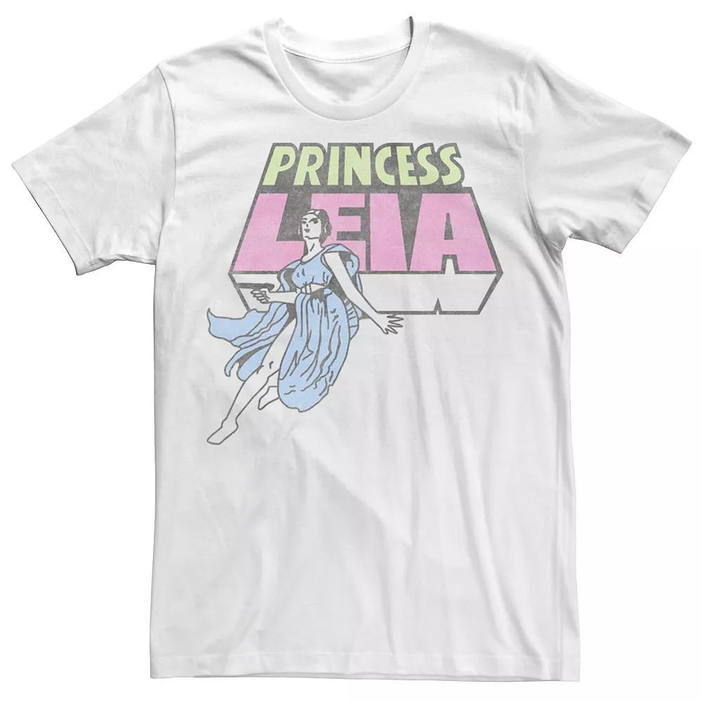 Men's Star Wars Princess Leia Vintage Faded Poster Tee, Size: XL, White Product Image