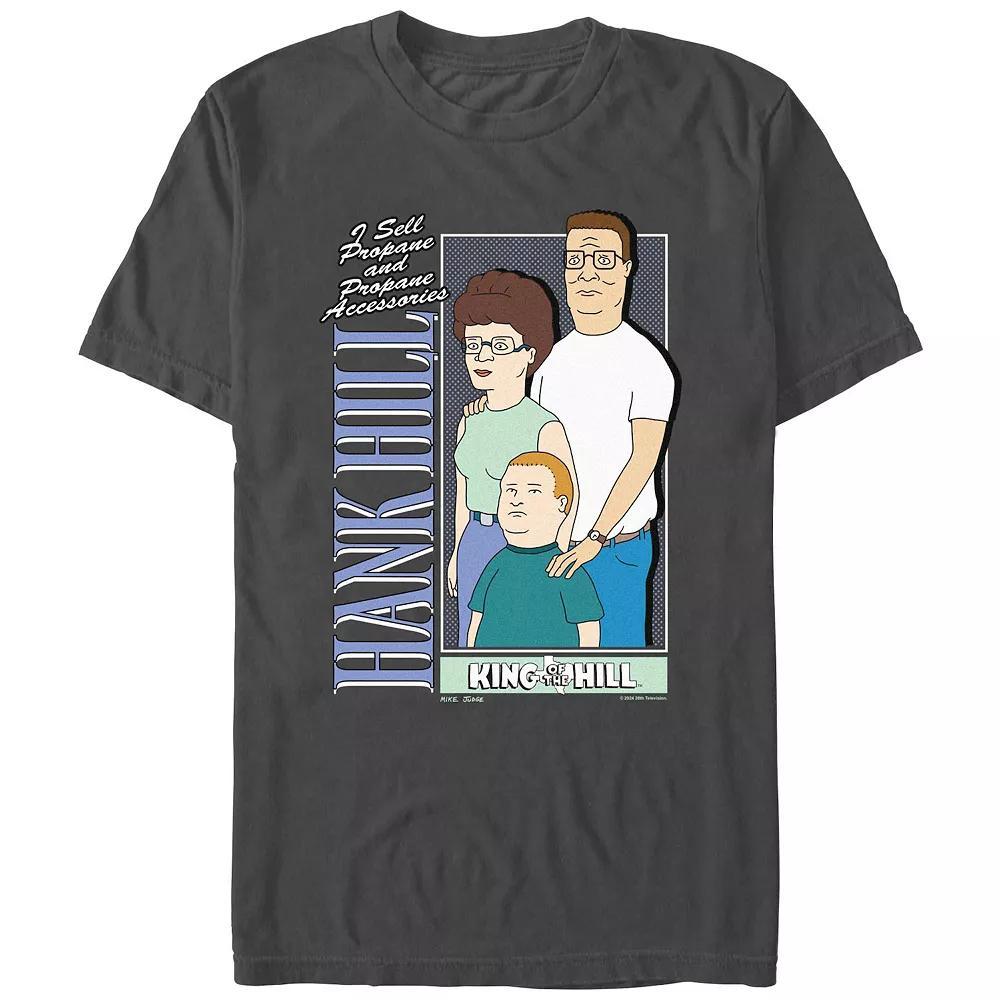 Men's King Of The Hill Hank Hill Family Graphic Tee, Size: Small, Grey Product Image