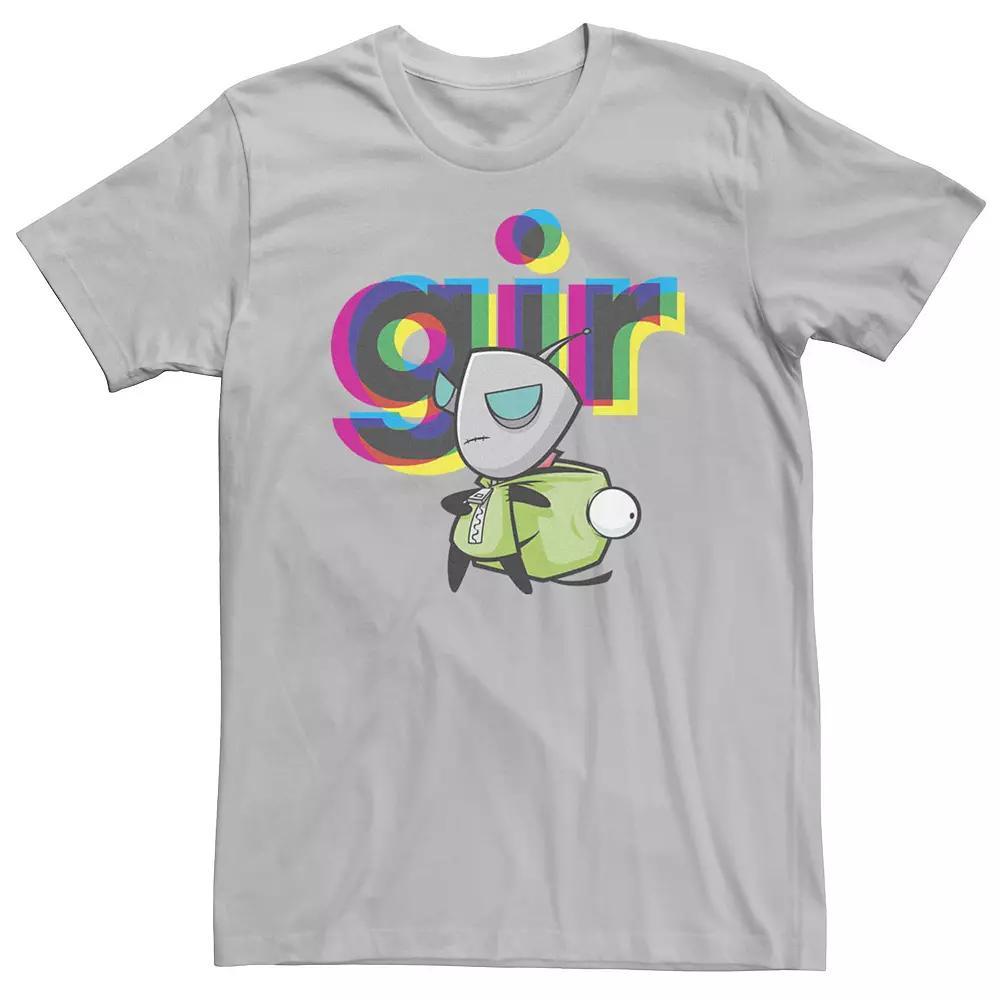 Men's Invader Zim Gir Costume Neon Over Lay Tee, Size: 3XL, Silver Product Image