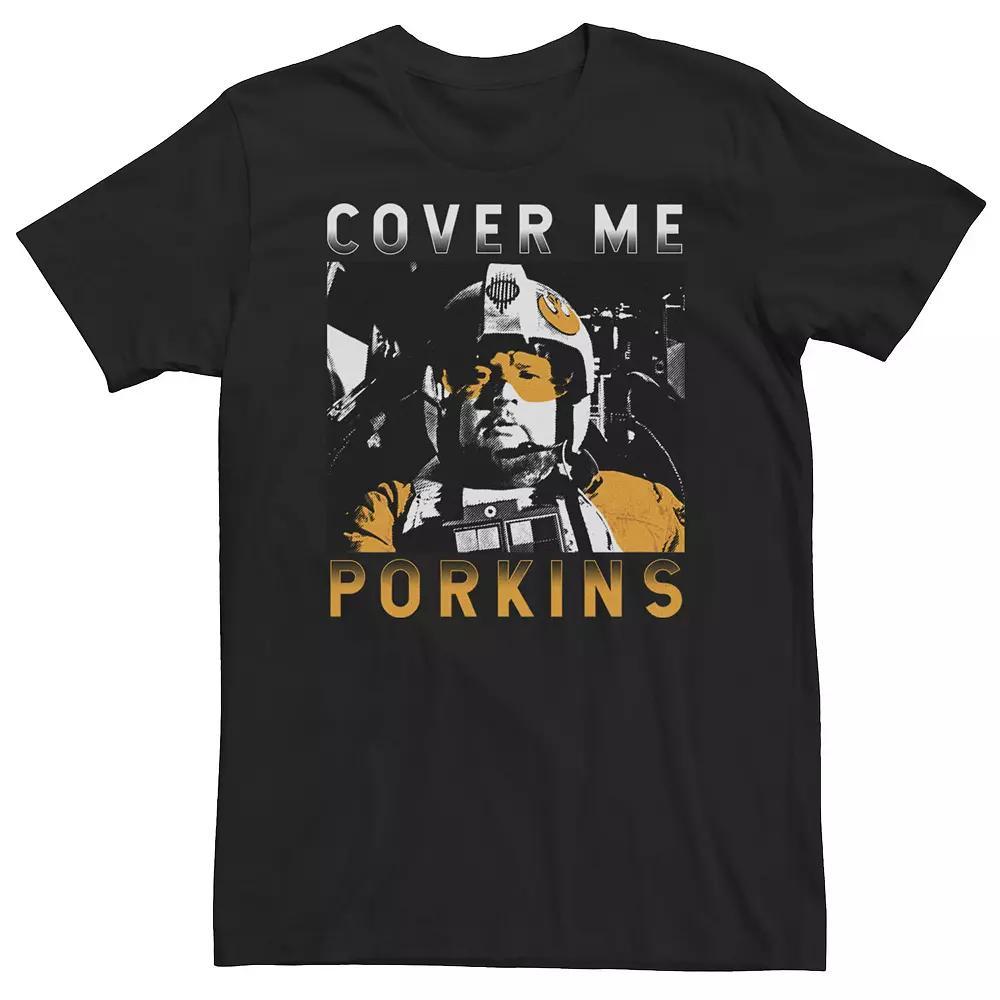 Big & Tall Star Wars Cover Me Porkins Driver Tee, Men's, Size: XXL Tall, Black Product Image