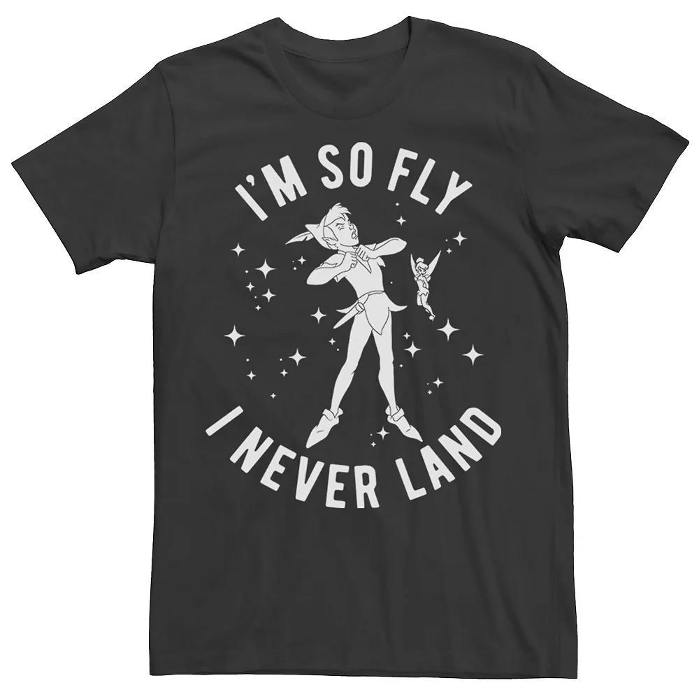 Disney's Peter Pan Men's I'm So Fly I Never Land Graphic Tee, Size: XXL, Black Product Image