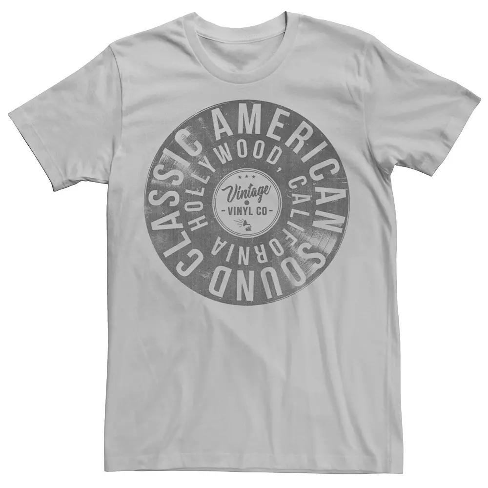 Men's Classic American Sound Hollywood California Vinyl Co. Graphic Tee, Size: XL, Silver Product Image