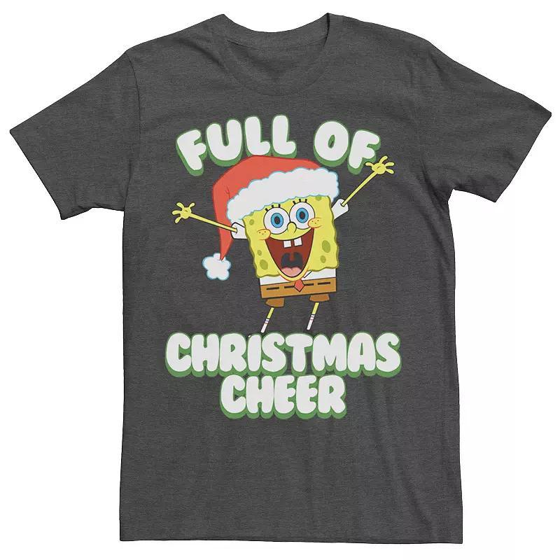 Men's SpongeBob SquarePants Full of Cheer Tee, Size: Large, Navy Grey Product Image