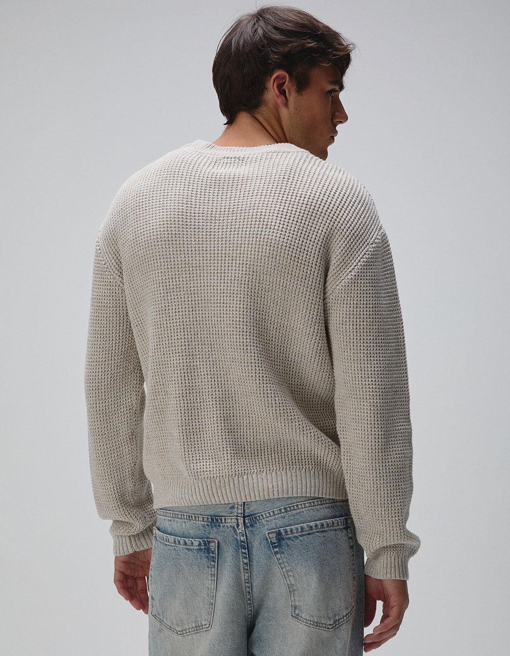 RSQ Mens Heathered Sweater - OATMEAL Product Image