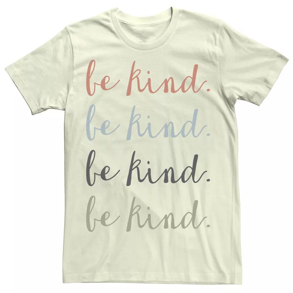 Men's Fifth Sun Be Kind Script Stack Tee, Size: Medium, Natural Product Image