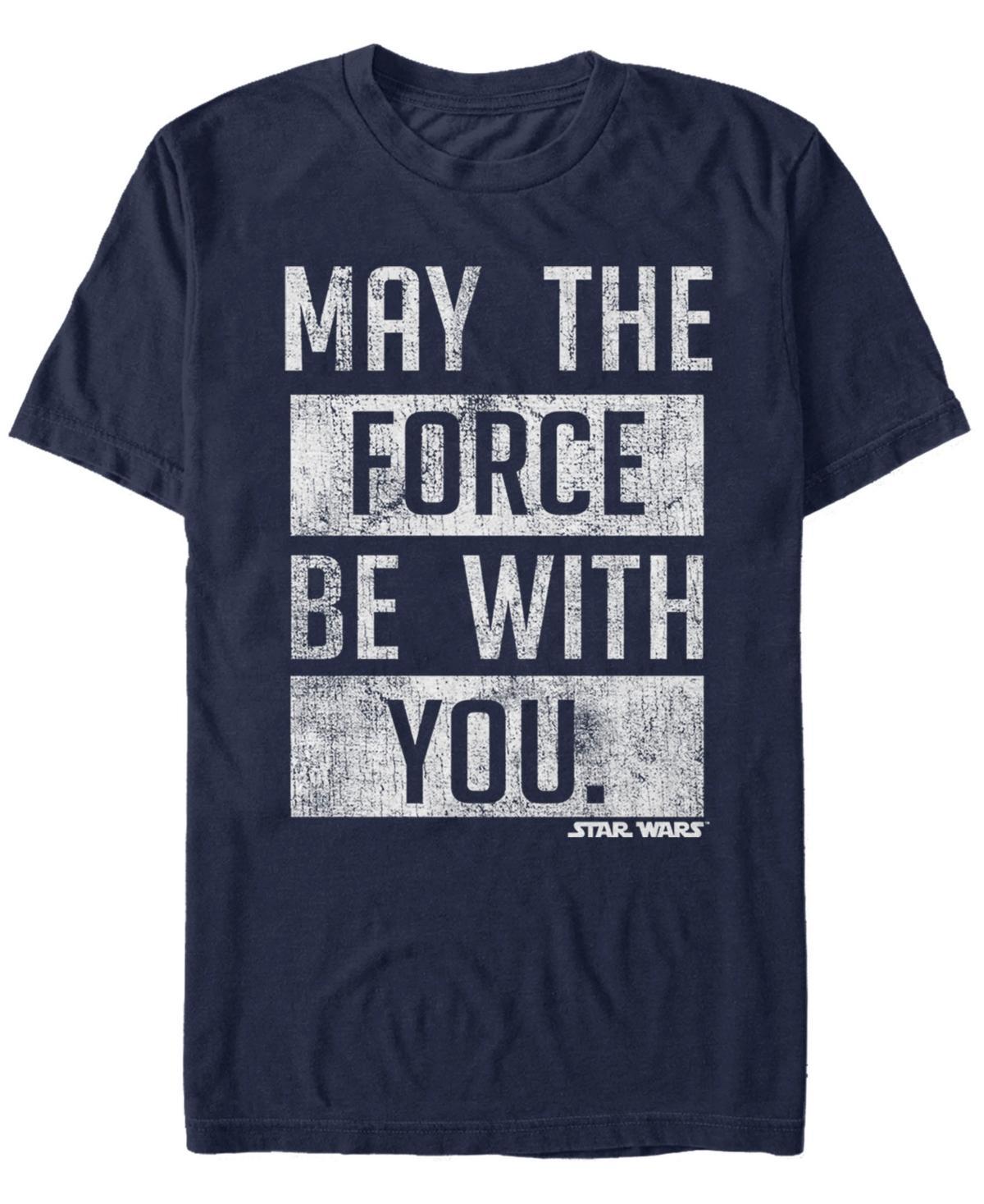 Men's Star Wars May The Force Be With You Blocks Tee, Size: Medium, Blue Product Image