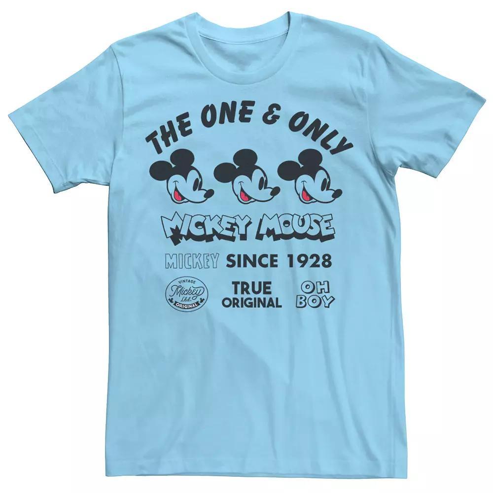 Disney's Mickey Mouse Since 1928 Men's Tee, Size: Small, Light Blue Product Image