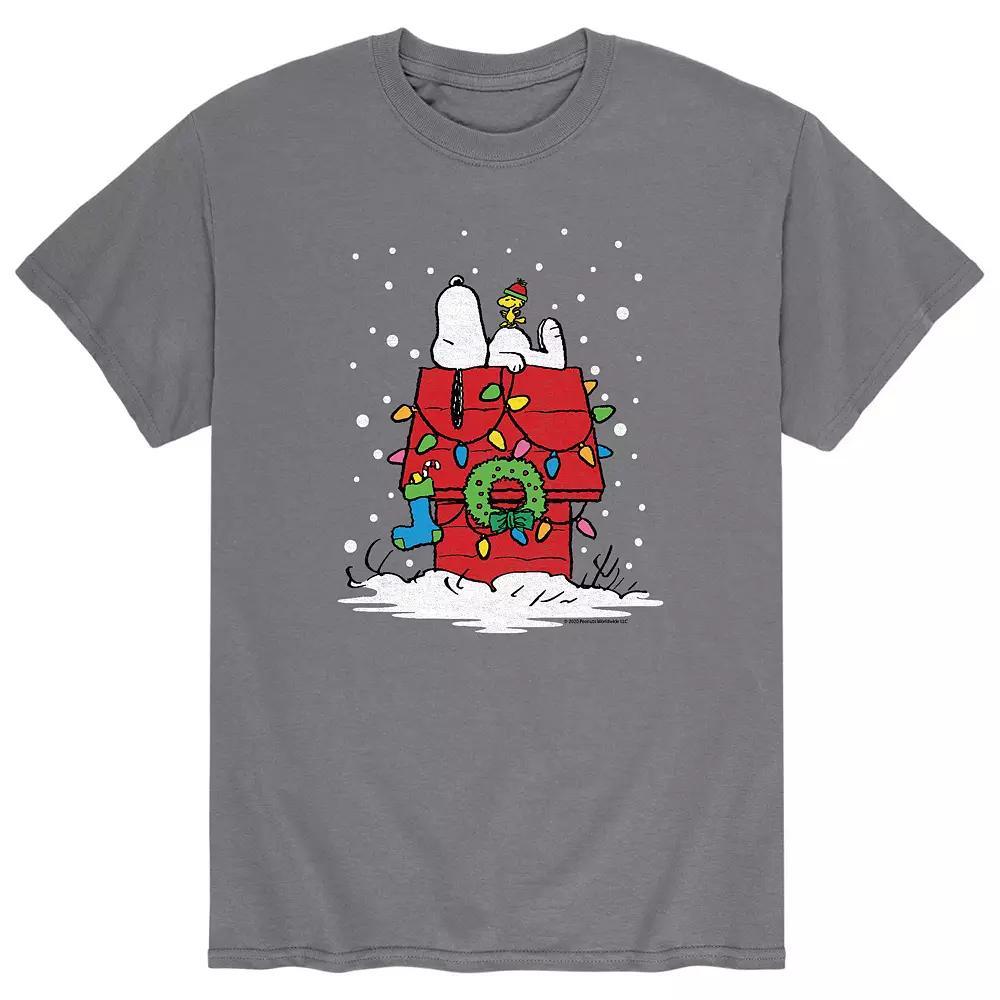 Men's Peanuts Snoopy Lit Up Tee, Size: Medium, Grey Product Image