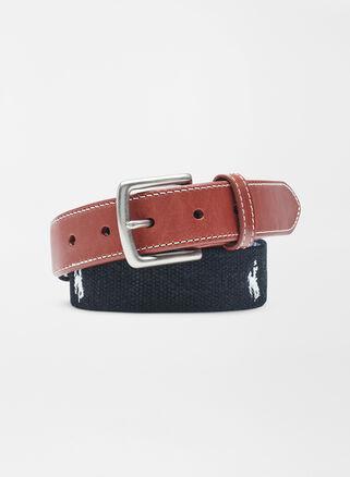 Peter Millar Mens Wyoming Belt | Color: Black | Size: 40 Product Image