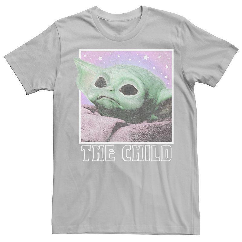 Men's Star Wars The Mandalorian Cosmic Child Galactic Tee, Size: XL, Grey Heather Product Image
