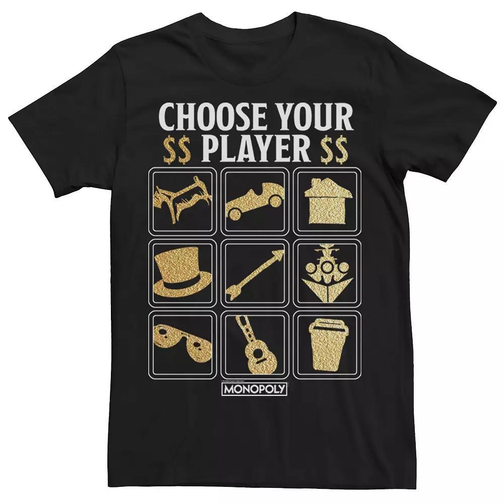 Men's Monopoly Choose Your Player Icons Tee, Size: Medium, Black Product Image