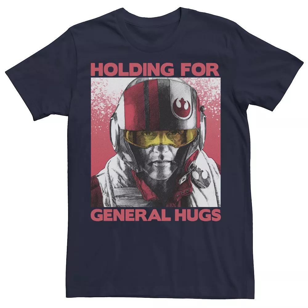 Men's Star Wars: The Last Jedi Holding For General Hugs Poster Tee, Size: Large, Blue Product Image