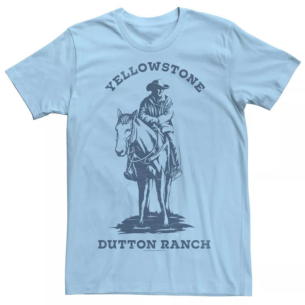 Men's Yellowstone Dutton Ranch Montana John Dutton Logo C3 Tee, Size: Large, Light Blue Product Image