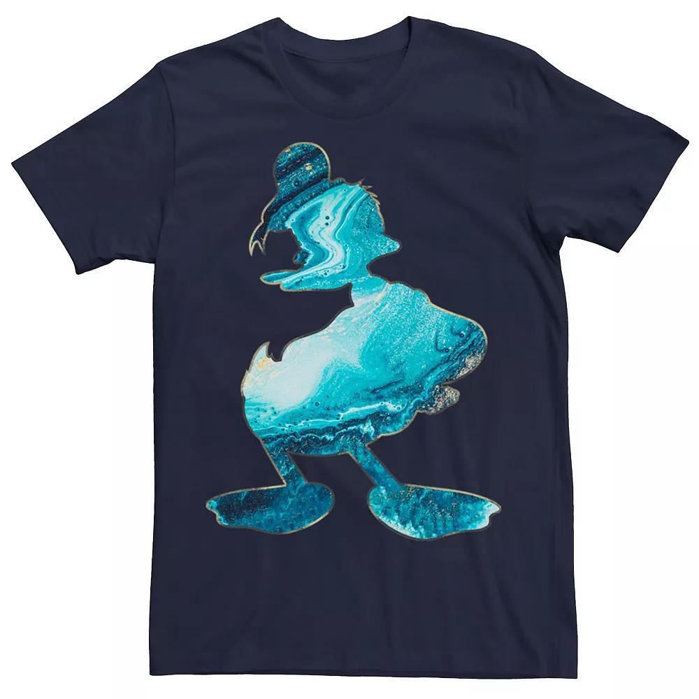 Disney's Donald Duck Paint Pour Portrait Men's Tee, Size: Medium, Blue Product Image