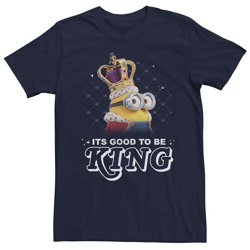 Men's Minions Good To Be King Tee, Size: Small, Blue Product Image