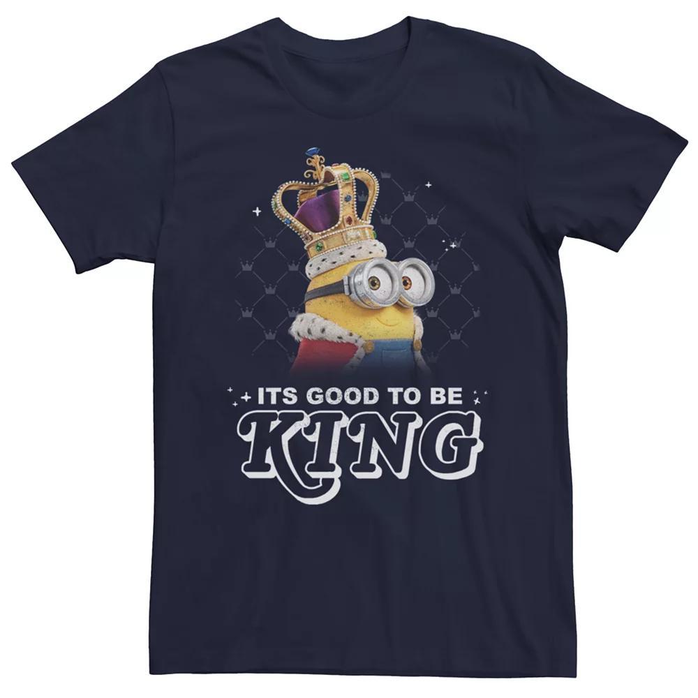 Men's Minions Good To Be King Tee, Size: Small, Blue Product Image