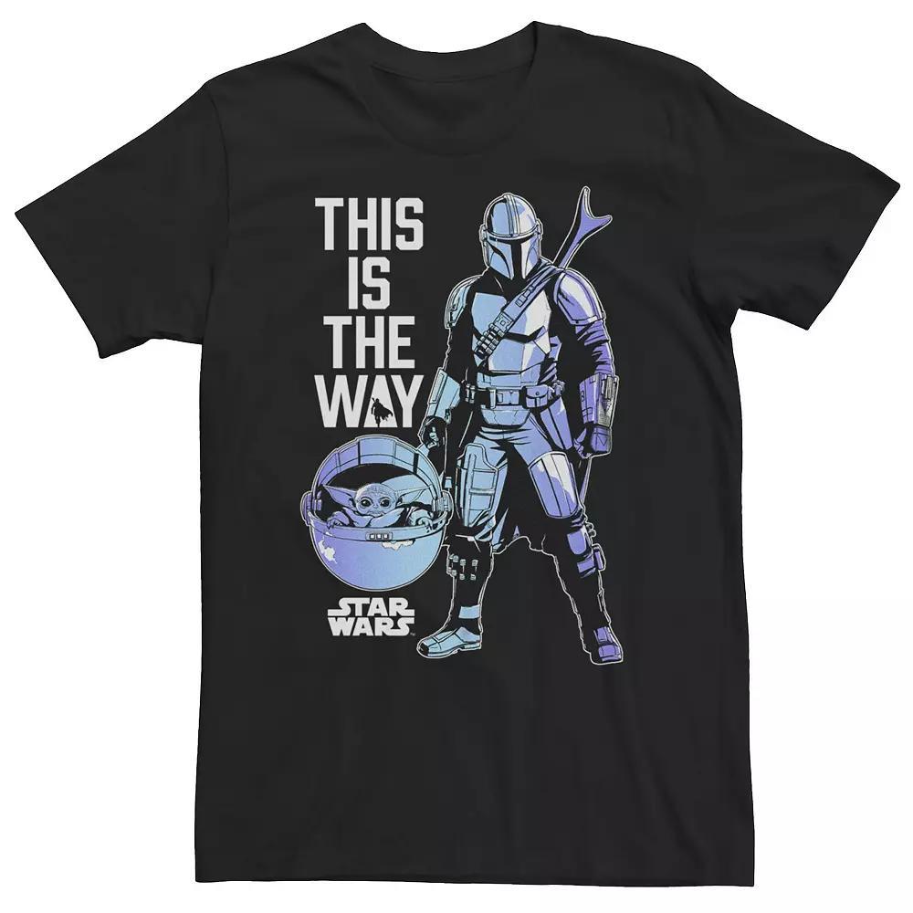 Big & Tall Star Wars The Mandalorian Grogu And Din Djarin Graphic Tee, Men's, Size: XXL Tall, Black Product Image