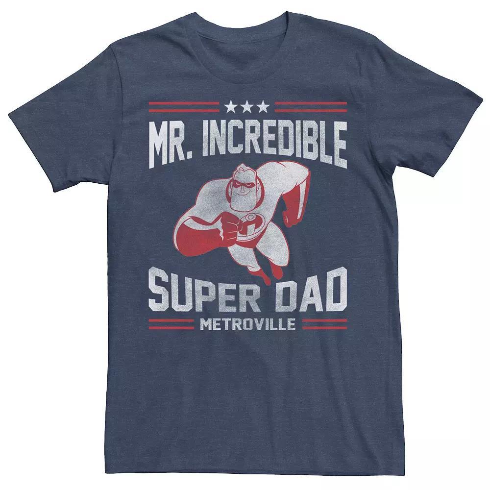 Disney / Pixar's The Incredibles Men's Super Dad Tee, Size: XXL, Blue Hthr Product Image