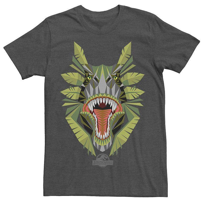 Men's Jurassic World Tikisaur Leaf Face Roar Graphic Tee, Size: Small, Grey Heather Product Image