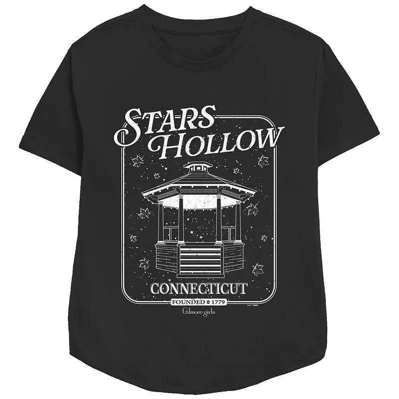 Women's Gilmore Girls Stars Hollow Gazebo Relaxed Fit Graphic Tee, Girl's, Size: Medium, Pink Product Image