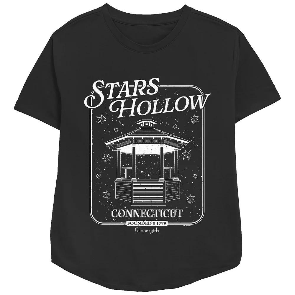 Women's Gilmore Girls Stars Hollow Gazebo Relaxed Fit Graphic Tee, Girl's, Size: Medium, Pink Product Image