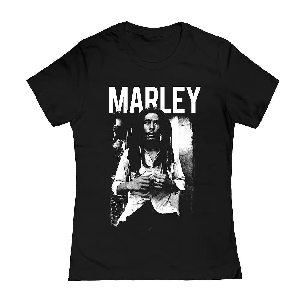 Juniors' Bob Marley Black White Graphic Tee, Girl's, Size: Medium Product Image