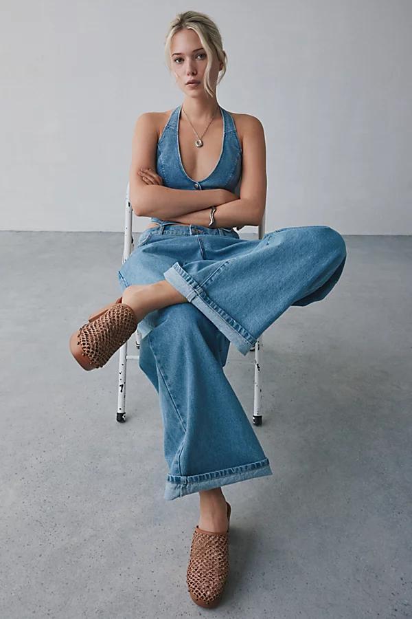 Azalea Wang Ameenah Wooven High Heeled Clog Womens at Urban Outfitters Product Image