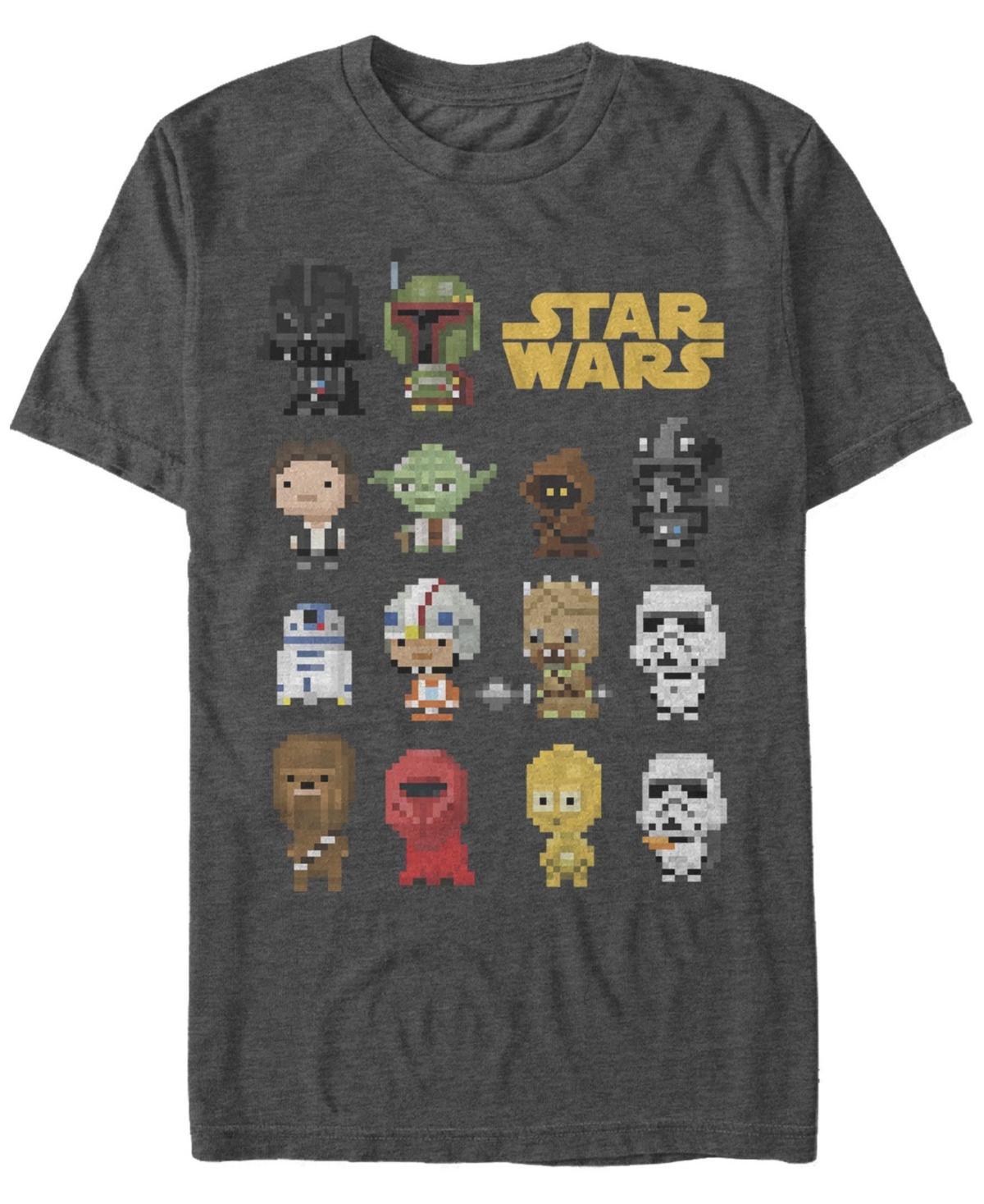 Men's Star Wars Heroes Villains 8-Bit Pixel Sprites Tee, Size: Large, Black Product Image