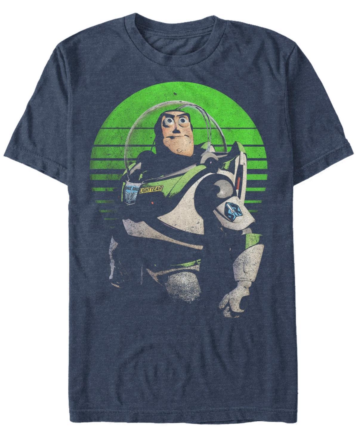 Men's Disney / Pixar's Toy Story Buzz Lightyear Sight On Stars Tee, Size: Large, Navy Grey Product Image