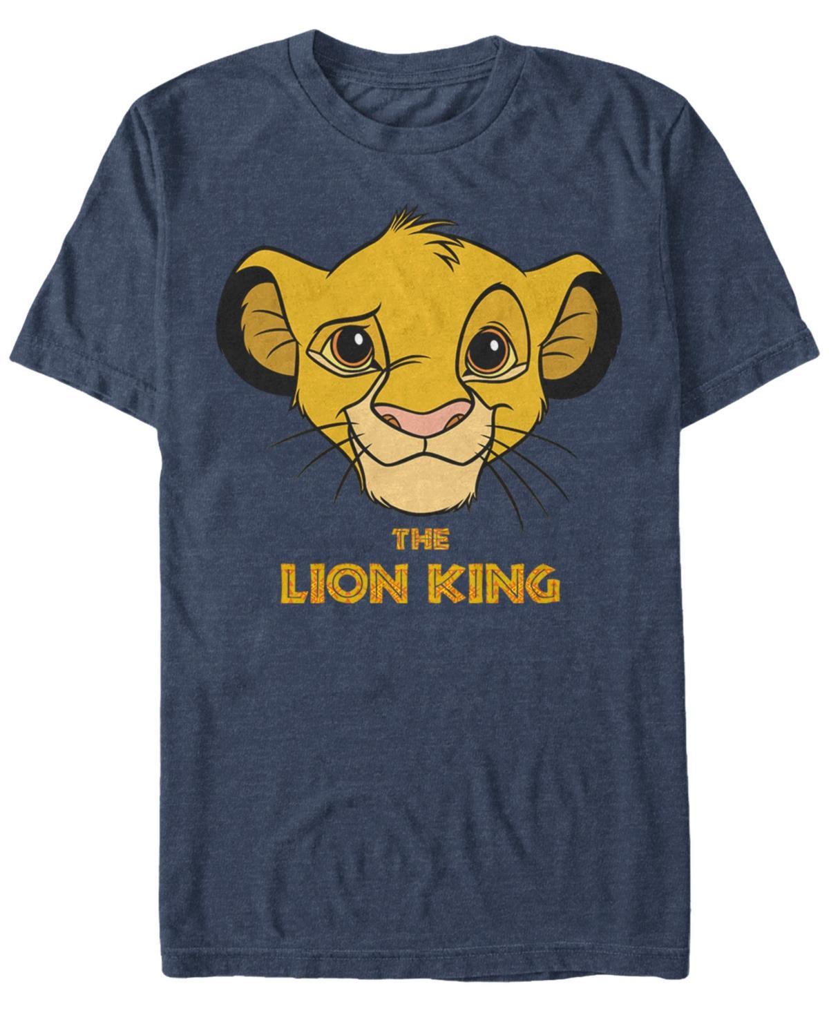 Men's Disney's The Lion King Simba Smile Face Tee, Size: Large, Black Product Image