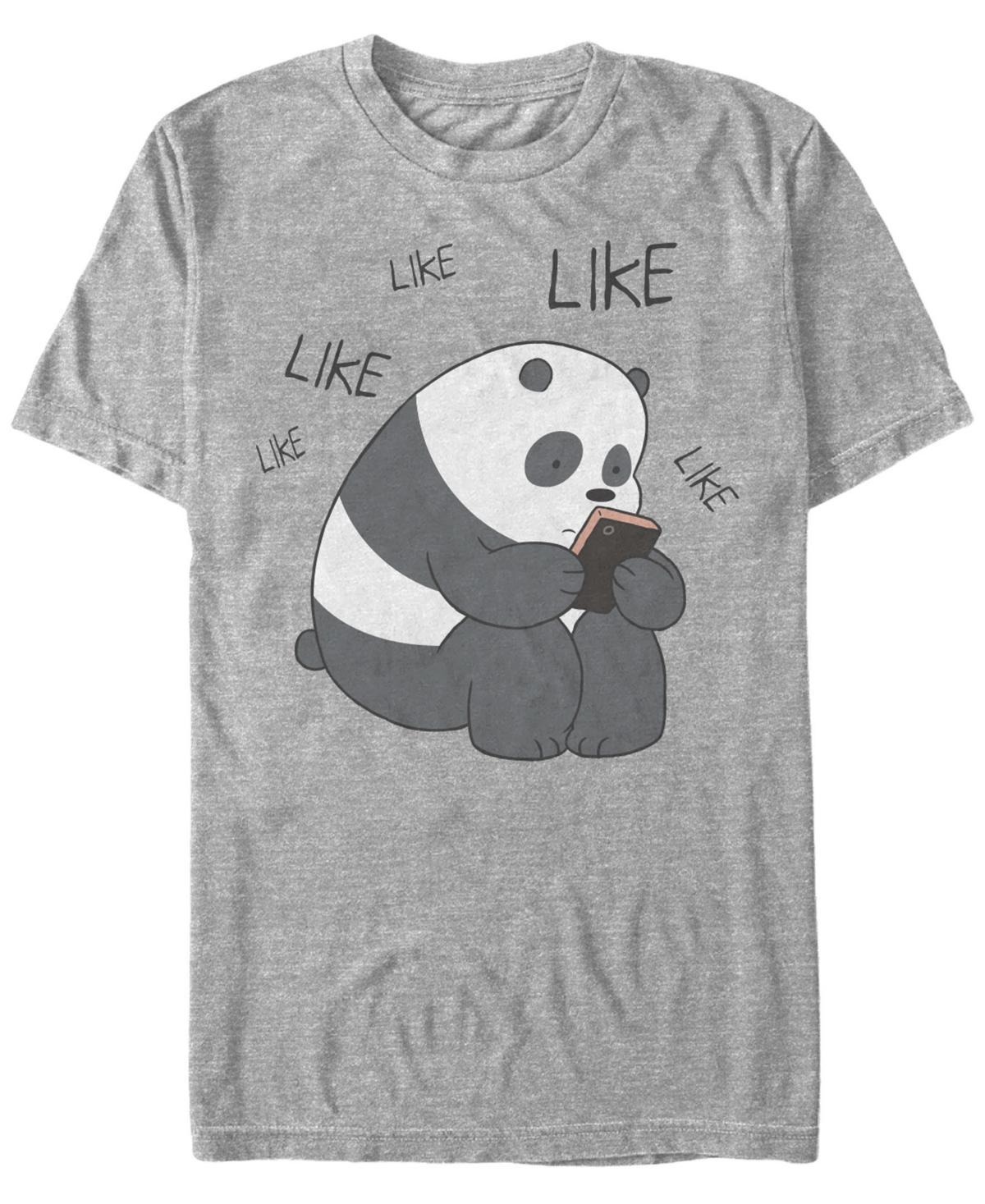 Men's Cartoon Network We Bare Bears Like Like Like Texting Graphic Tee, Size: XL, Athletic Grey Product Image