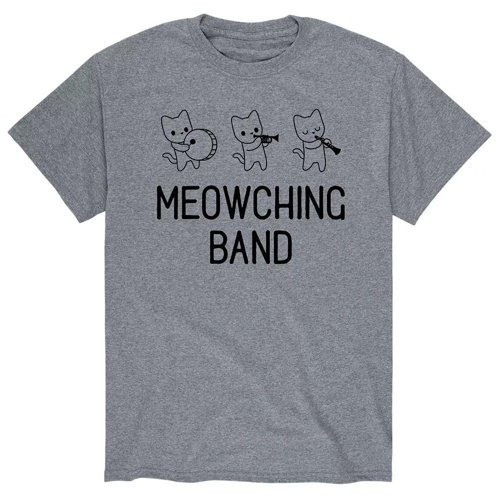 Men's Meowching Band Tee, Size: Large, Gray Product Image