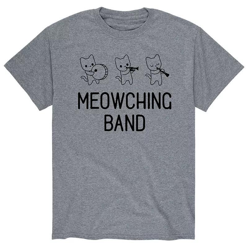 Men's Meowching Band Tee, Size: Large, Gray Product Image