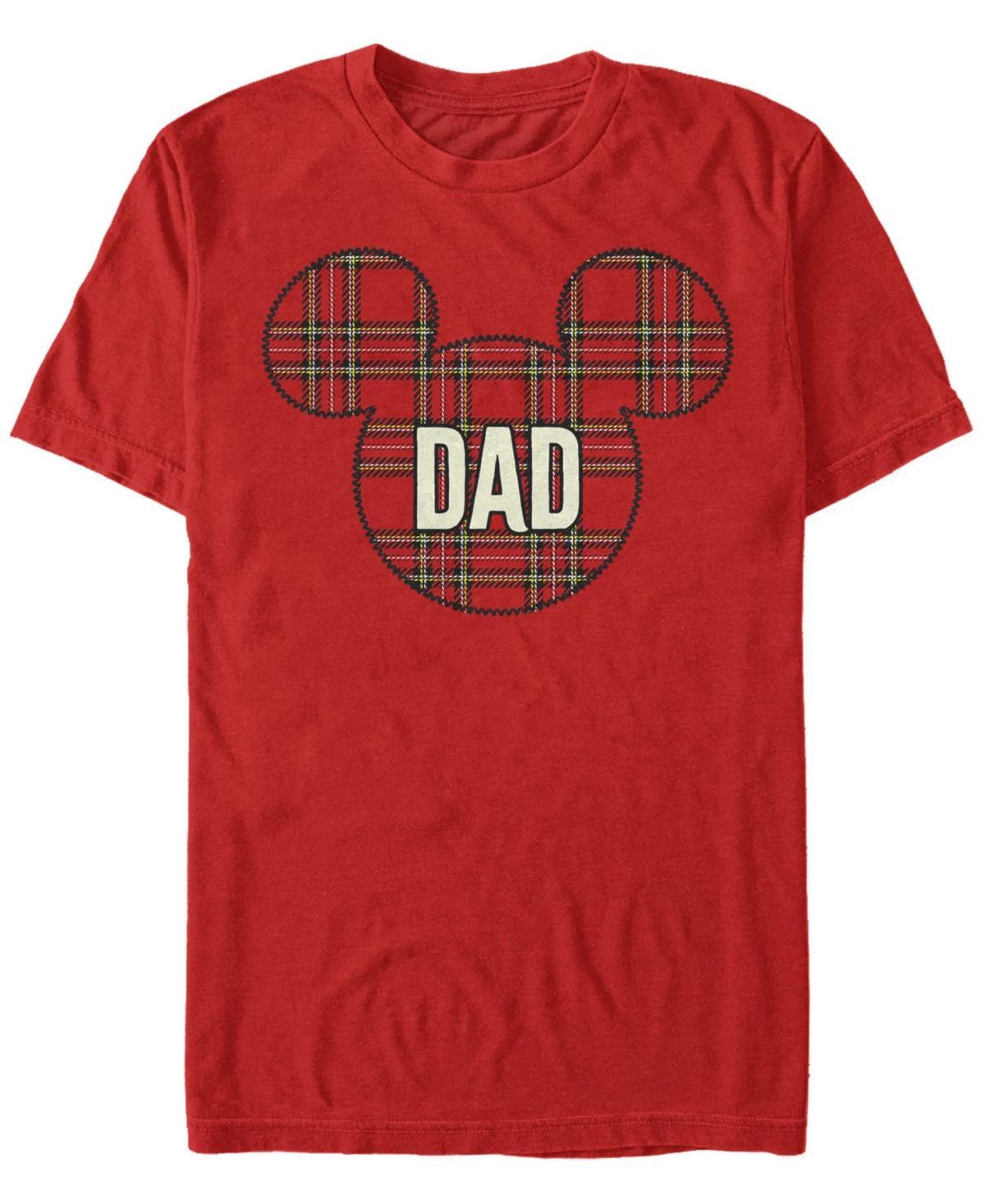 Disney's Mickey And Friends Christmas Plaid Mickey Dad Men's Tee, Size: XL, Kelly Product Image