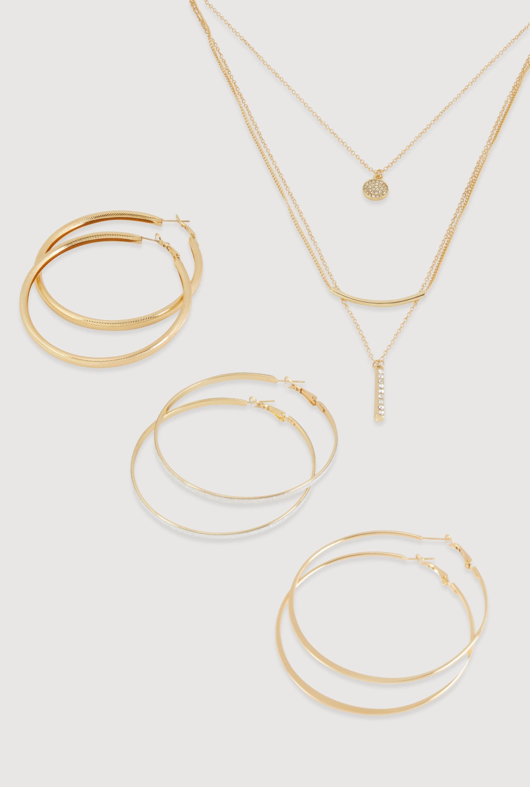 Plus Size Cubic Zirconia Assorted Metallic Bangles Set Male Product Image