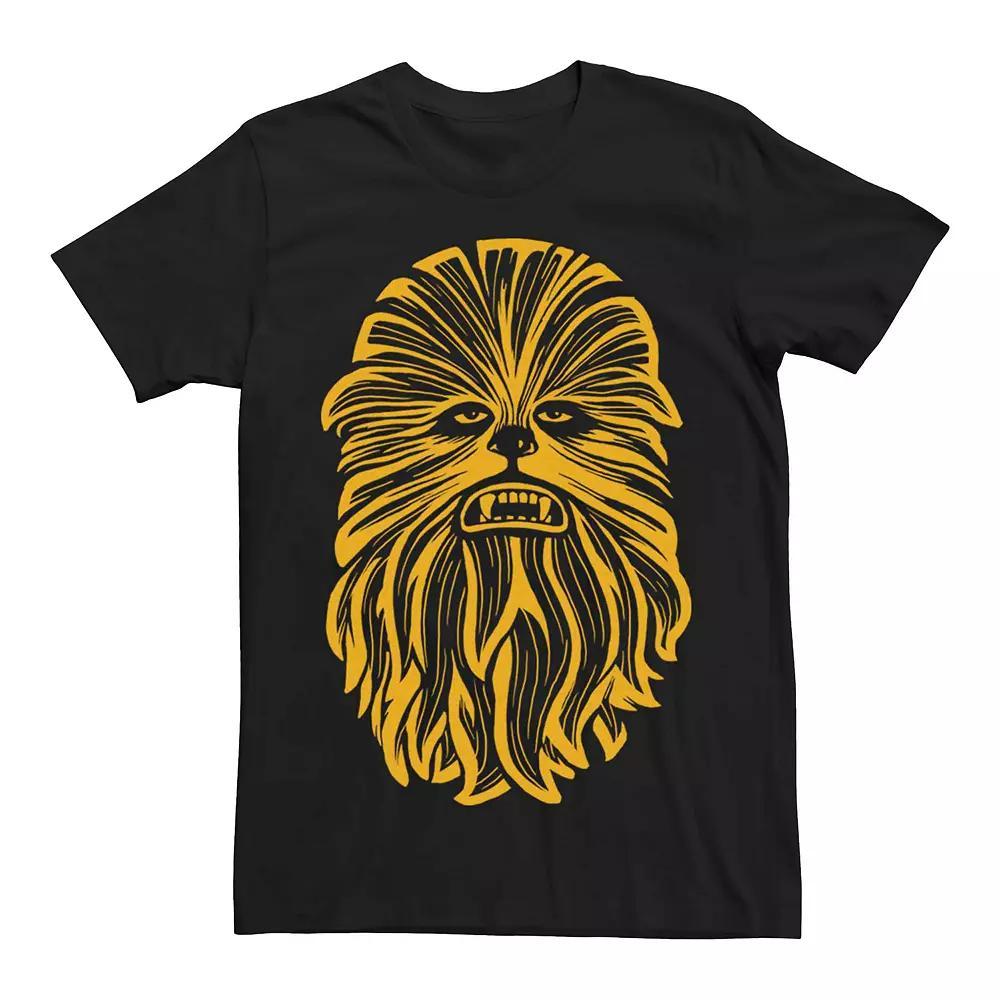 Men's Star Wars Chewbacca Golden Portrait Graphic Tee, Size: Medium, Black Product Image