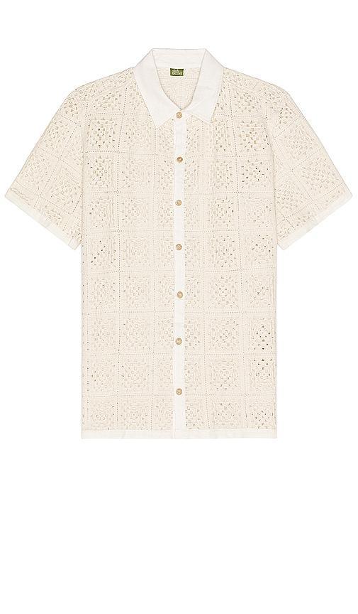 Agua Bendita Jared Shirt in Cream. Size S. Product Image