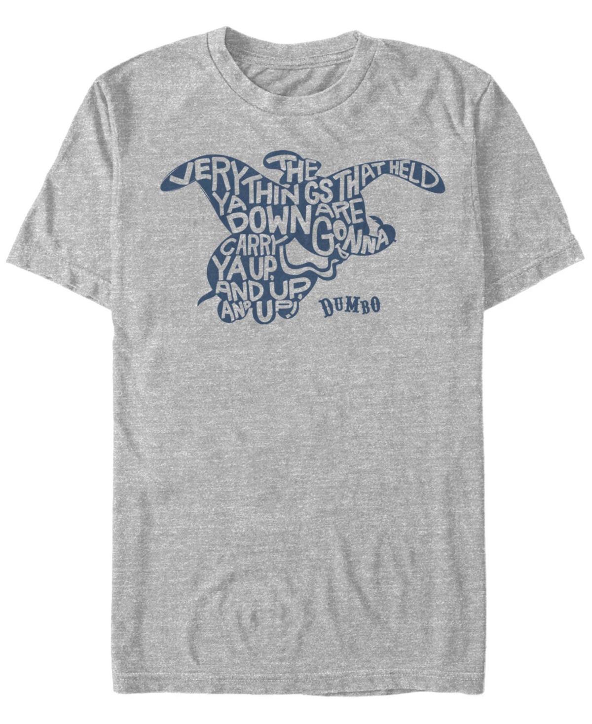 Disney's Dumbo Quote Silhouette Fill Portrait Men's Tee, Size: Medium, Athletic Grey Product Image