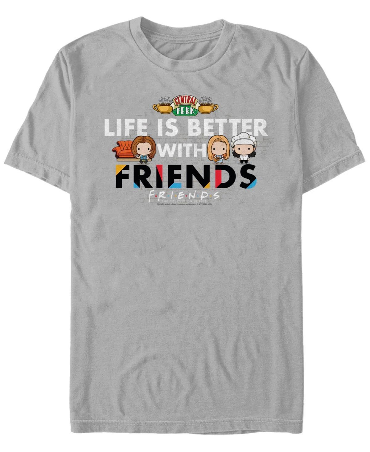 Men's Friends Chibi Better With Friends Tee, Size: XL, Silver Product Image