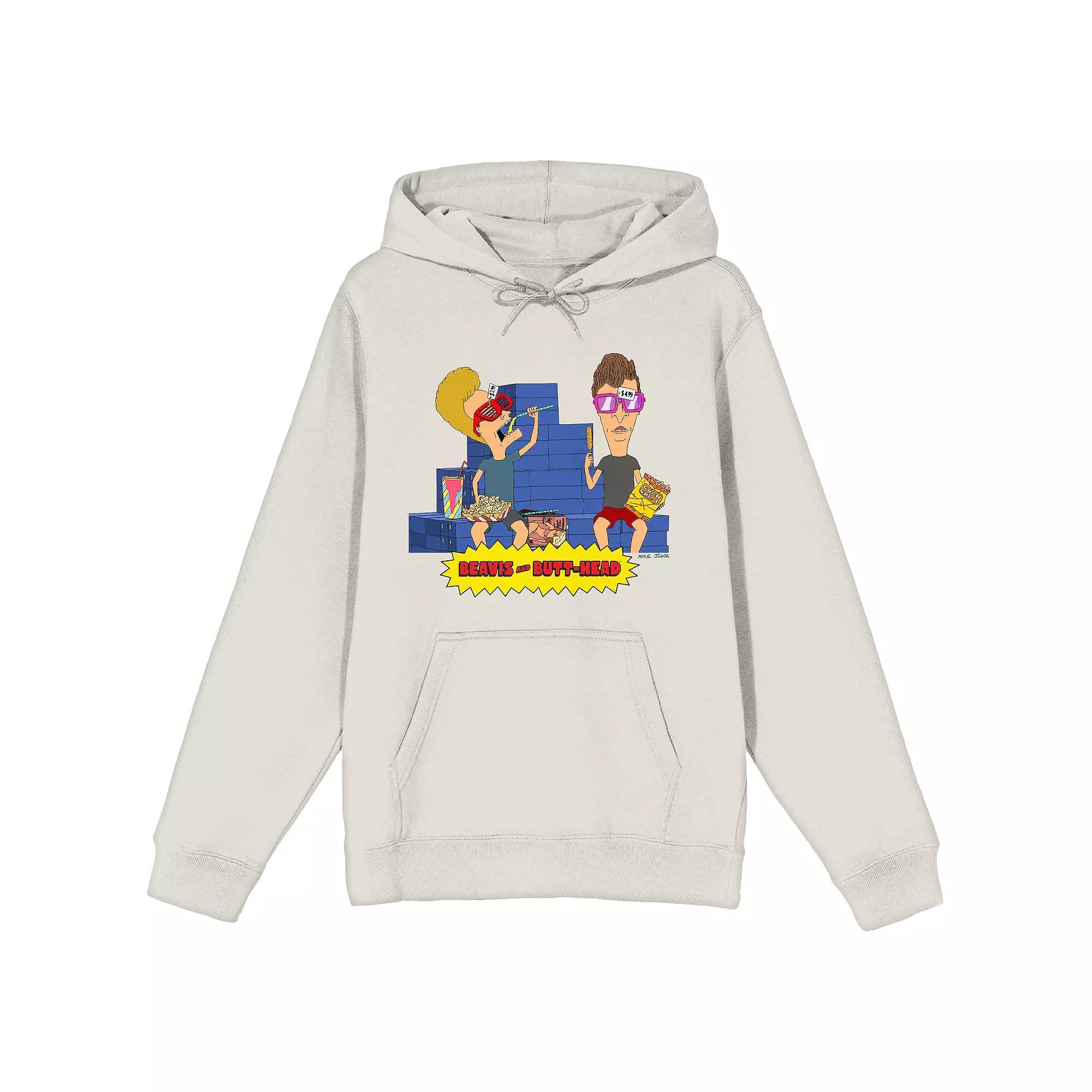 Men's Beavis & Butthead Nachos Time Graphic Hoodie, Size: Small, Green Product Image