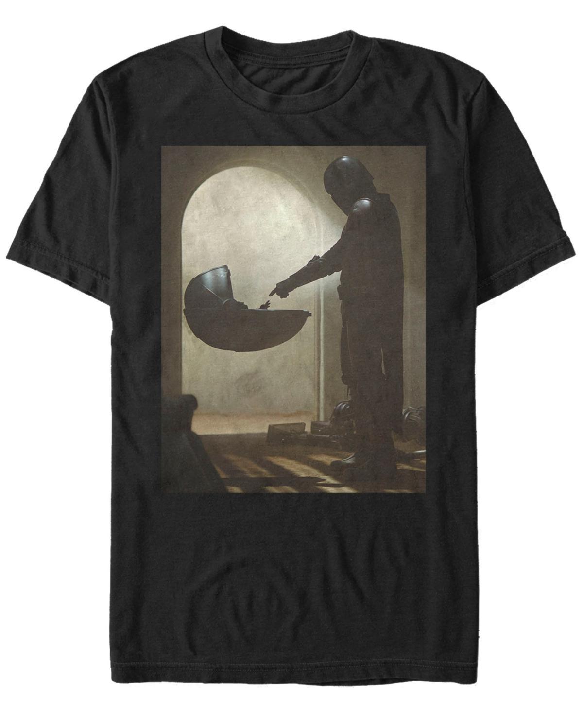 Men's Star Wars The Mandalorian The Child aka Baby Yoda First Meeting Poster Tee, Size: XXL, Black Product Image