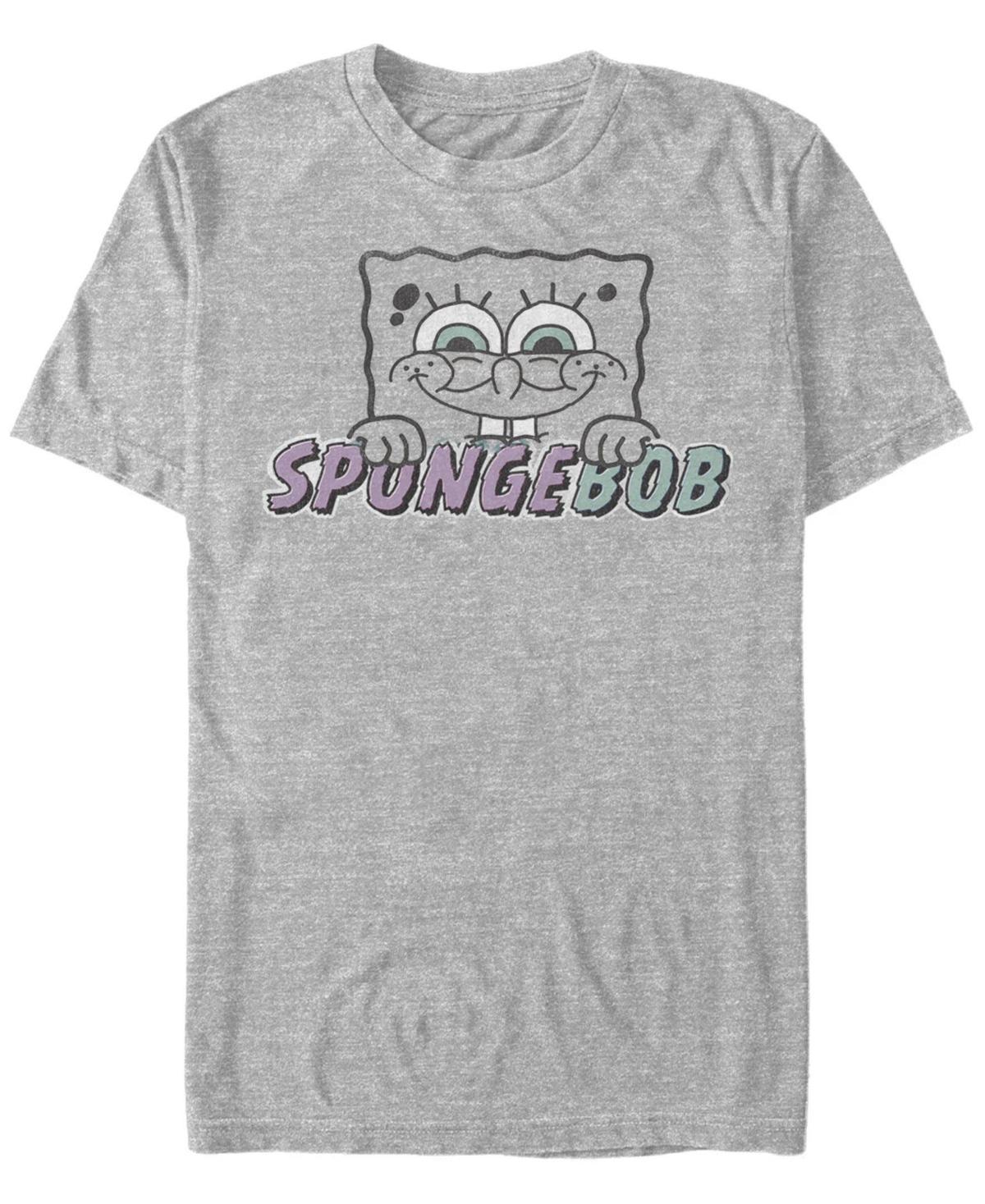 Men's SpongeBob SquarePants Big Face Outline Tee, Size: XL, Athletic Grey Product Image