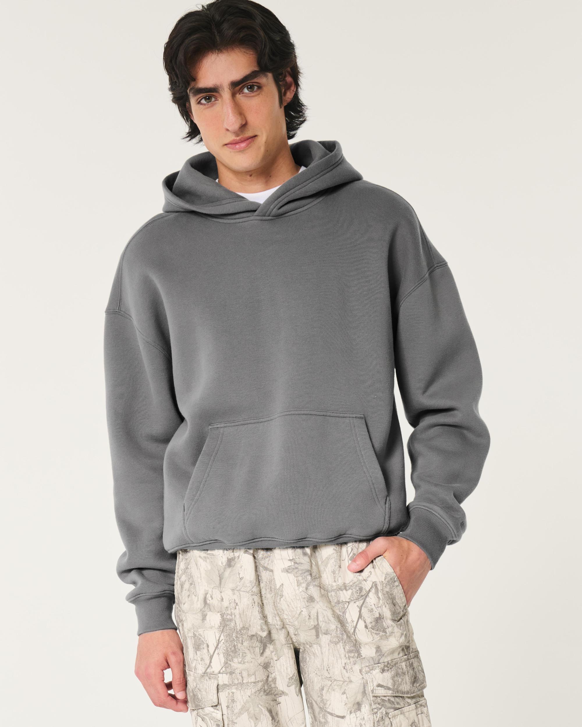 Hollister Feel Good Fleece Boxy Camo Hoodie Product Image