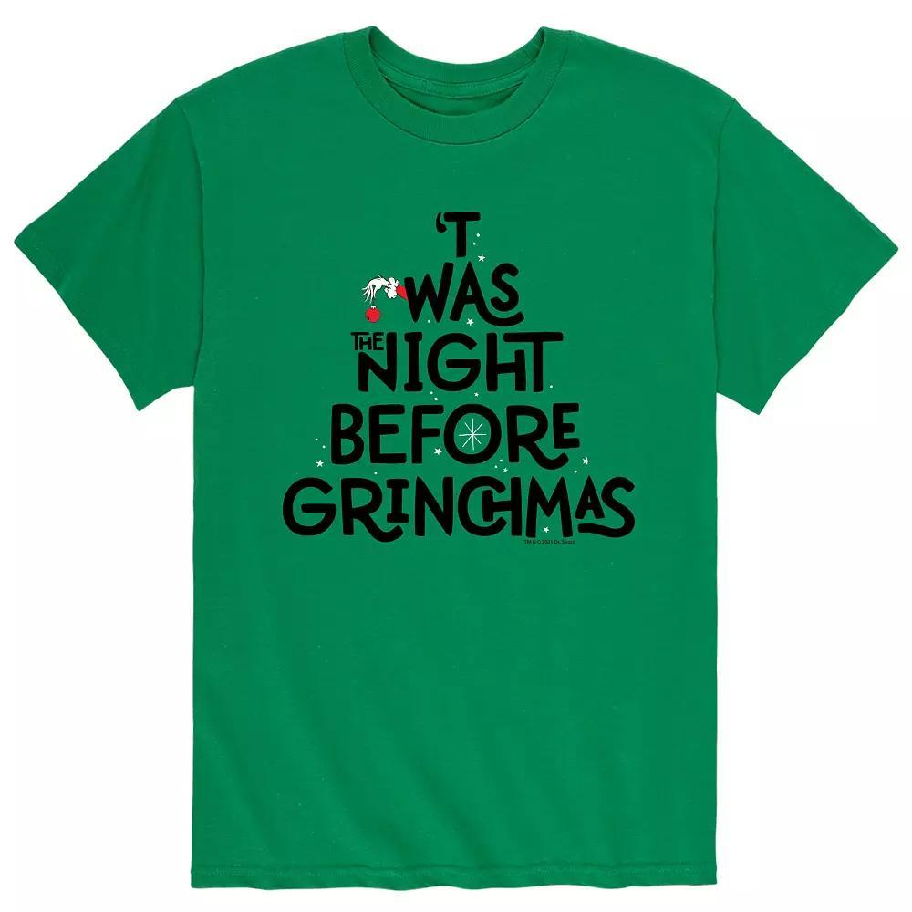 Men's Dr. Seuss The Grinch "'Twas The Night Before Christmas" Tee, Size: Medium, Gray Product Image