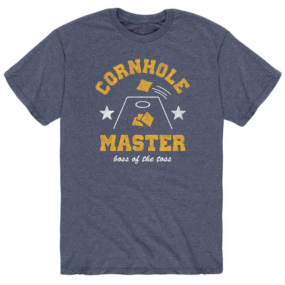 Men's Cornhole Master Tee, Size: Large, Grey Blue Product Image
