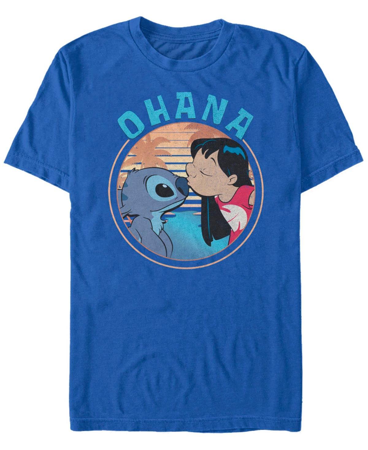 Disney's Lilo & Stitch Men's Ohana Portrait Tee, Size: Large, Blue Product Image