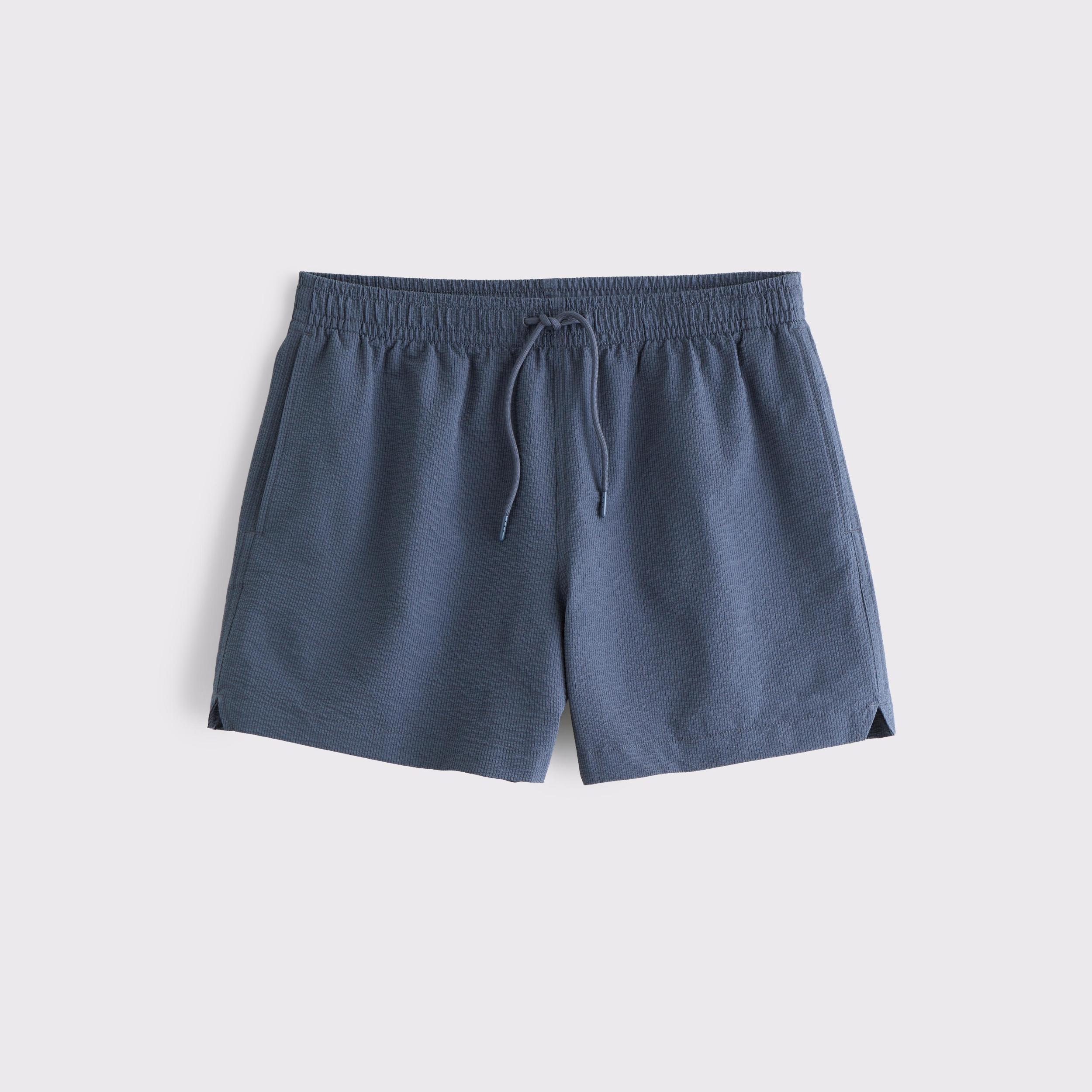 Pull-On Wide Seersucker Swim Trunk Product Image