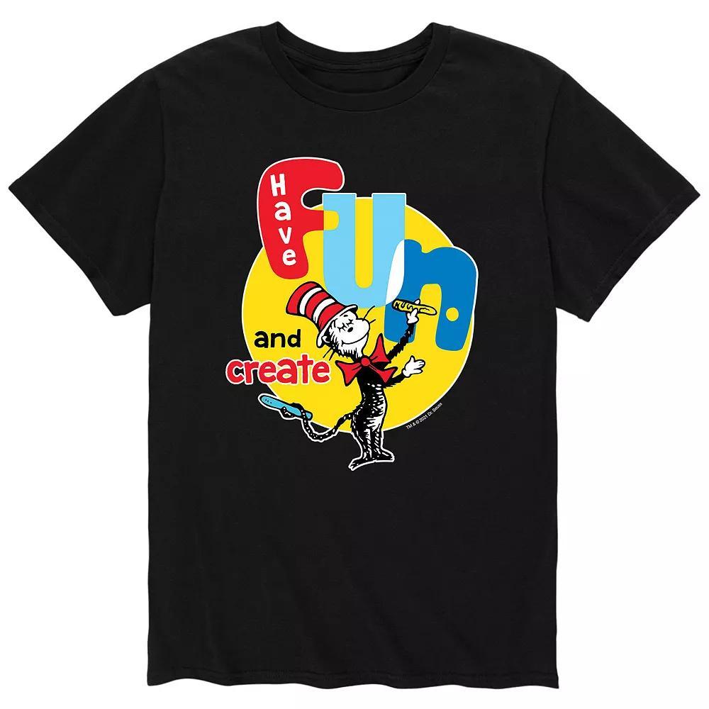 Big & Tall Dr Seuss Have Fun Create, Mens Grey Product Image