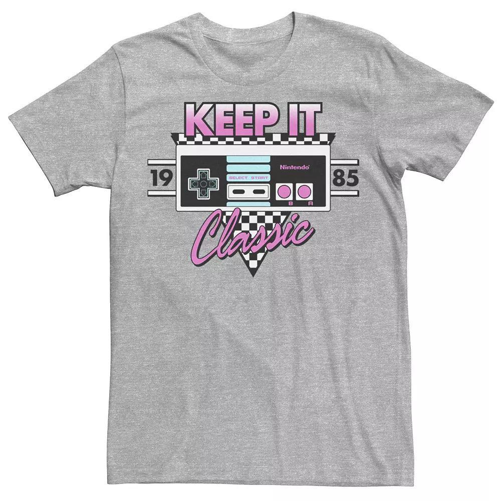 Mens Nintendo 1985 Classic NES Controller Tee Athletic Grey Product Image